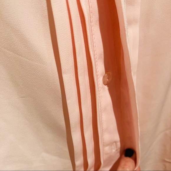 Gorgeous Vintage Pale Pink 80s Embroidered Blouse sz L - Picture 5 of 9